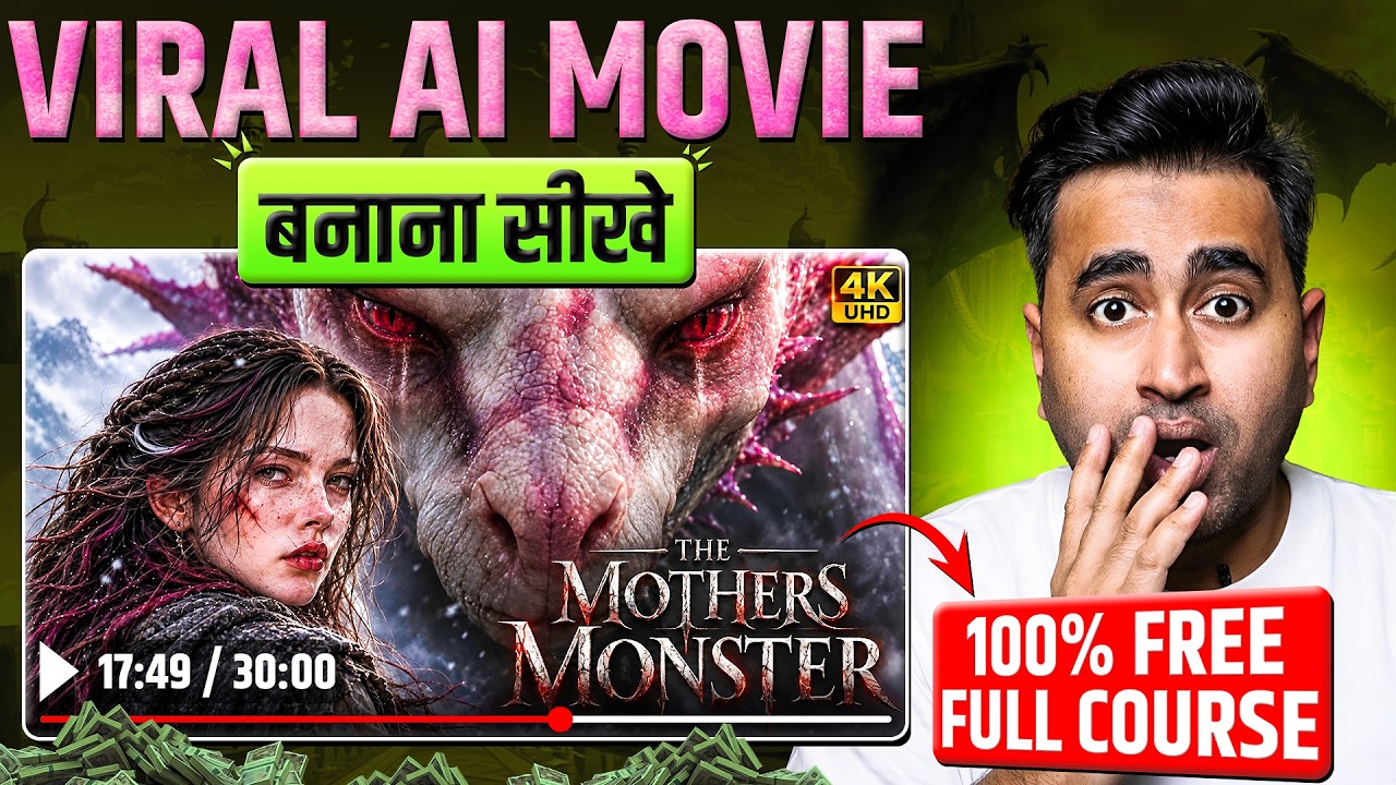 Create 40 min + AI Movie Like Viral Mother Monster 🤯 | FREE