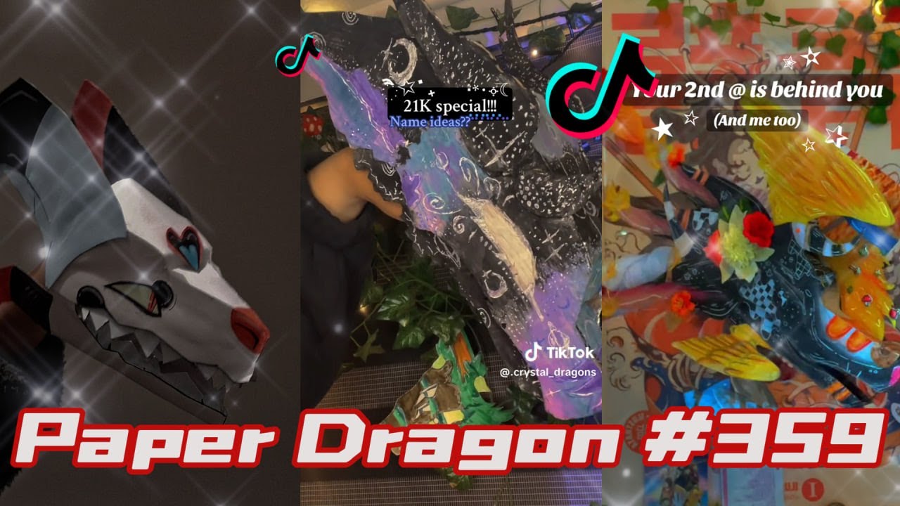Dragon Puppet Crafts - Paper Dragon TikTok Compilation #359