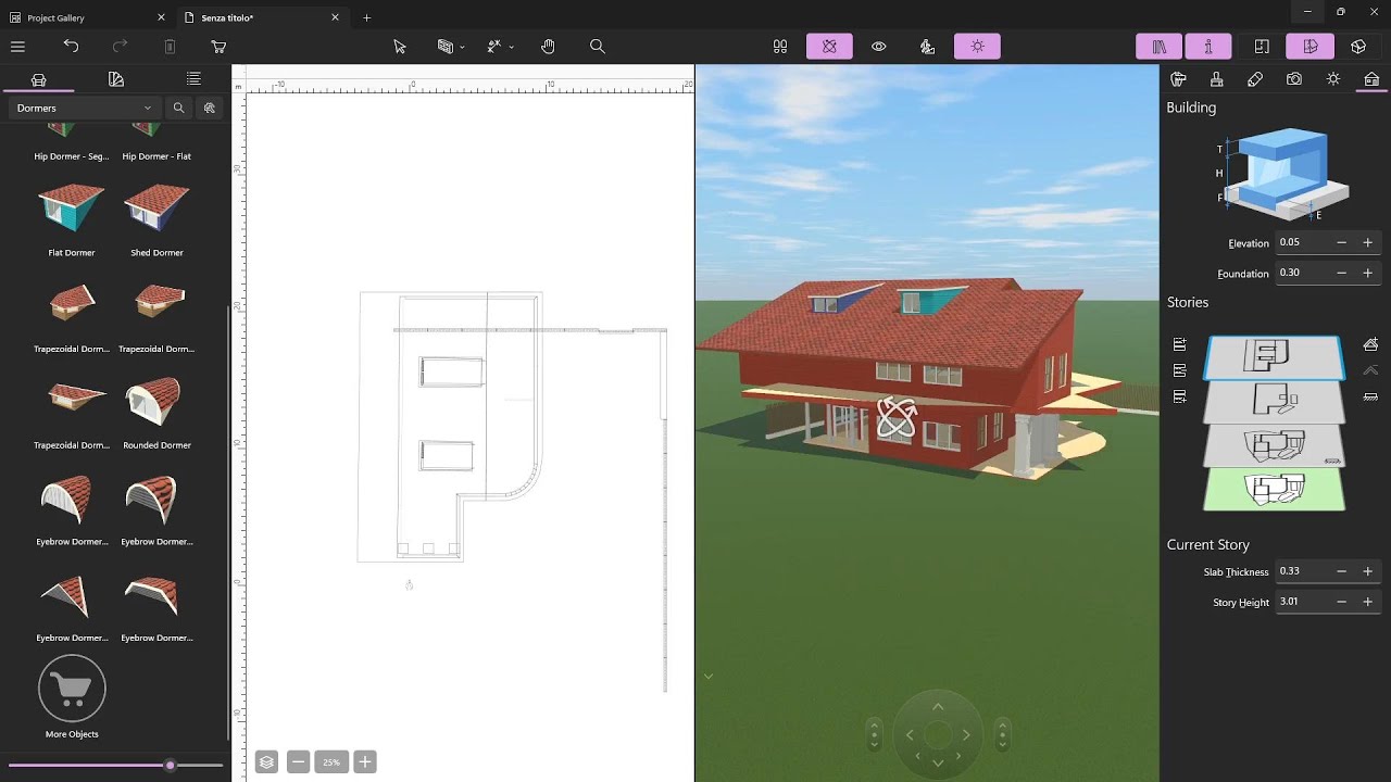 LIVE HOME 3D - Урок 6 - Пол, этажи, крыша, мансардное окно, лестница, перила, балюстрада, подвал