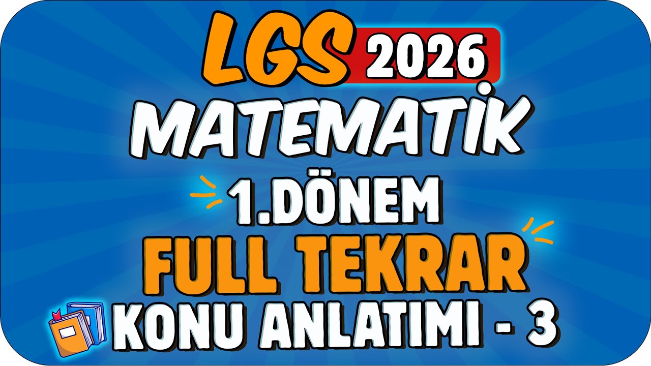 LGS 2026 1.Dönem Full Tekrar Matematik 🔹 Olasılık, Cebirsel İfadeler Konu Anlatımı - 3