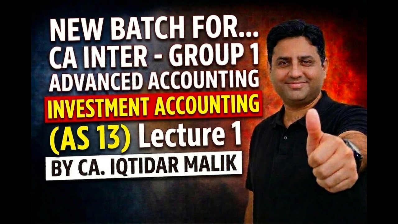 INVESTMENT ACCOUNTING (AS 13)  - L 1