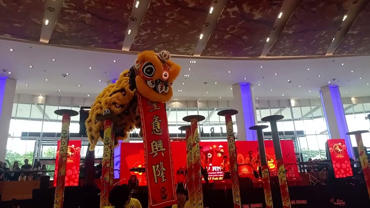 Barongsai awal tahun 2026 yang lincah #barongsai #indonesia #mall #karawaci #keren 