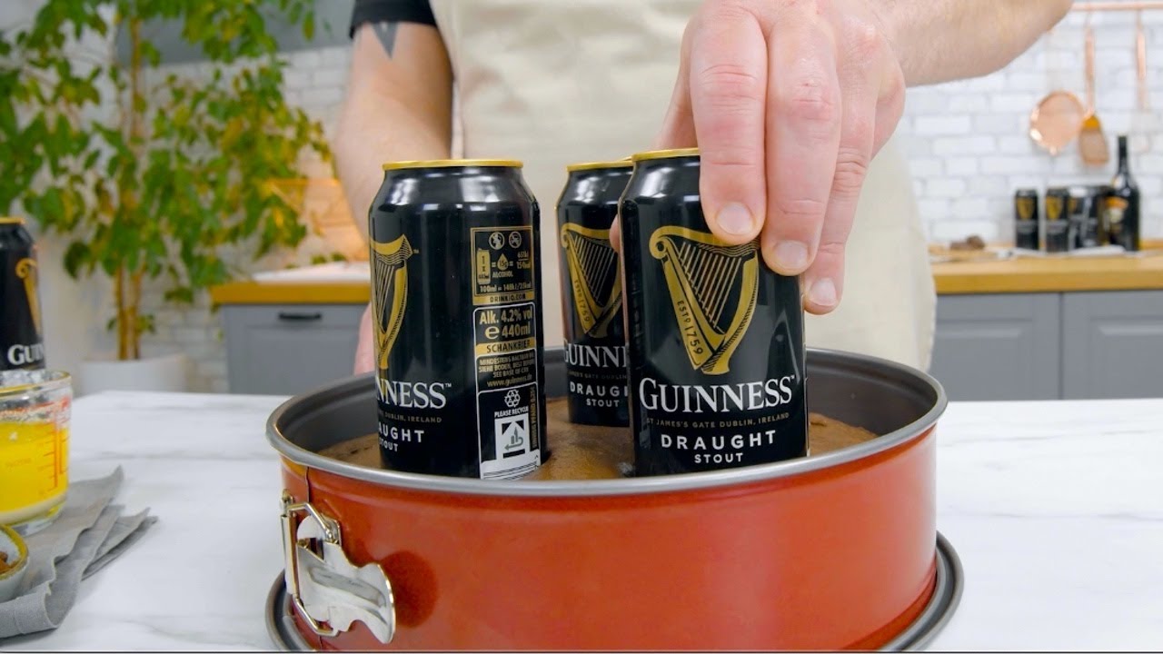 Push 3 Beer Cans Into Chocolate Cake Batter For A Sweet Guinness Dessert