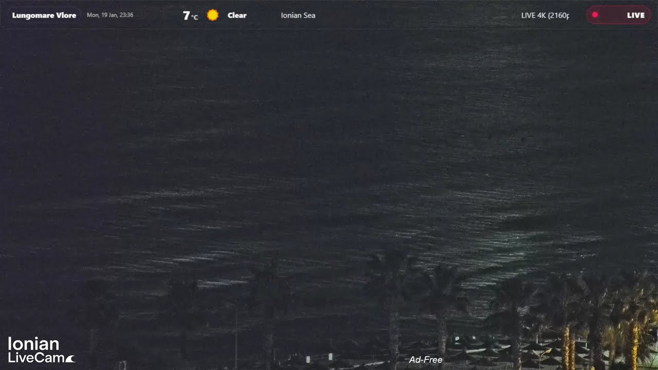 4K Calm Night Sea • Reflections & Sleep Ambience