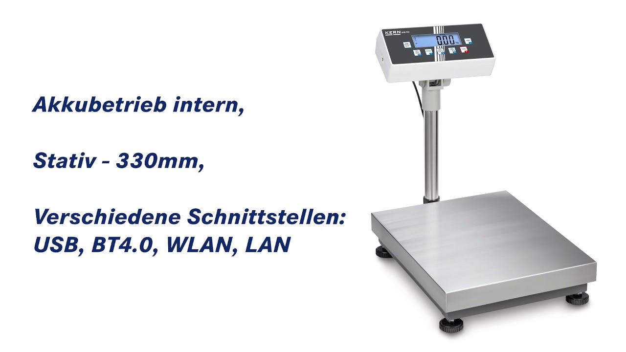 Allround Plattformwaage mit vielfältigen Kommunikationsmöglichkeiten & Eichzulassung M  KERN IOC
