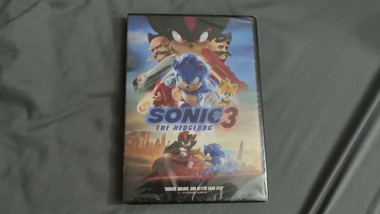 Sonic The Hedgehog 3 (2024) DVD Unboxing (2025)