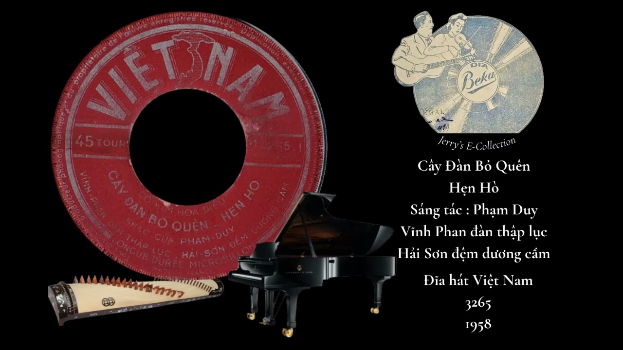 Cây Đàn Bỏ Quên - Hẹn Hò | Phạm Duy sáng tác - Vĩnh Phan đàn tranh | Đĩa hát Việt Nam 3265 (1958)