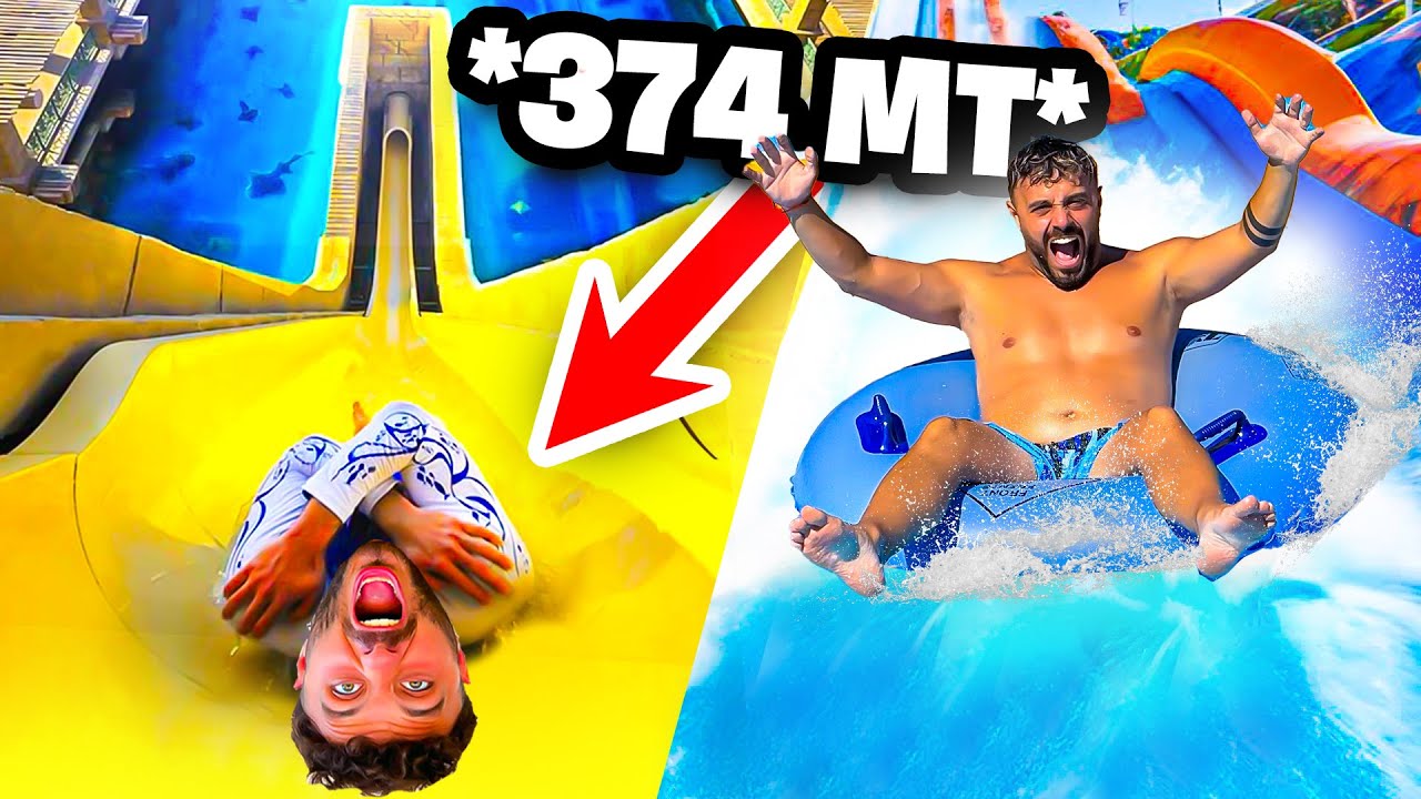 😱💦 24H SCIVOLI 100% DIVERTENTI in un PARCO ACQUATICO!