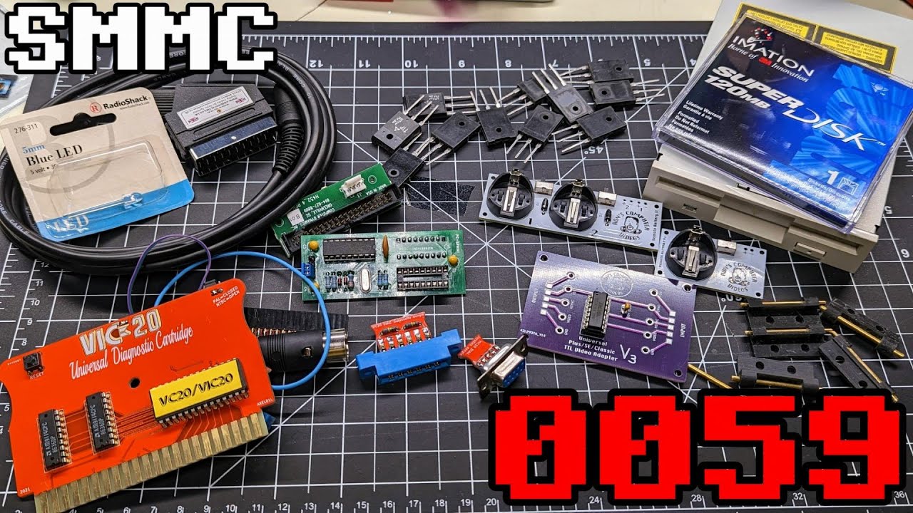 0059 A VIC-20 test harness, an LS-120 disaster, a homebrew PC accelerator and a cool bad CPU die