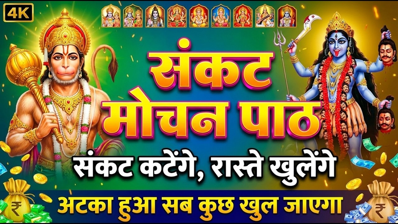आज संकट मोचन  🙏 सुनते ही अटके काम खुलेंगे, घर में धन-सुख-शांति आएगी 💰🚩 | Sankat Mochan Full Path