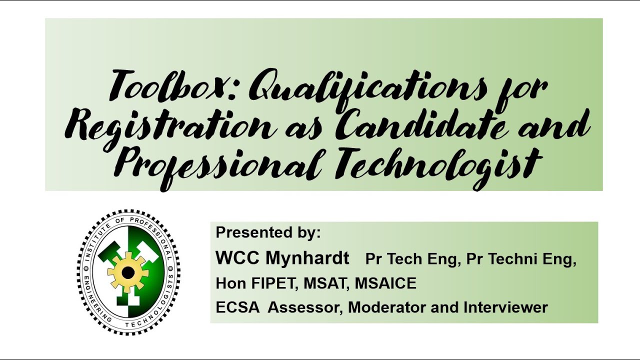 Registration of Technologists at ECSA - Qualifications Needed and How to Register as a Candidate