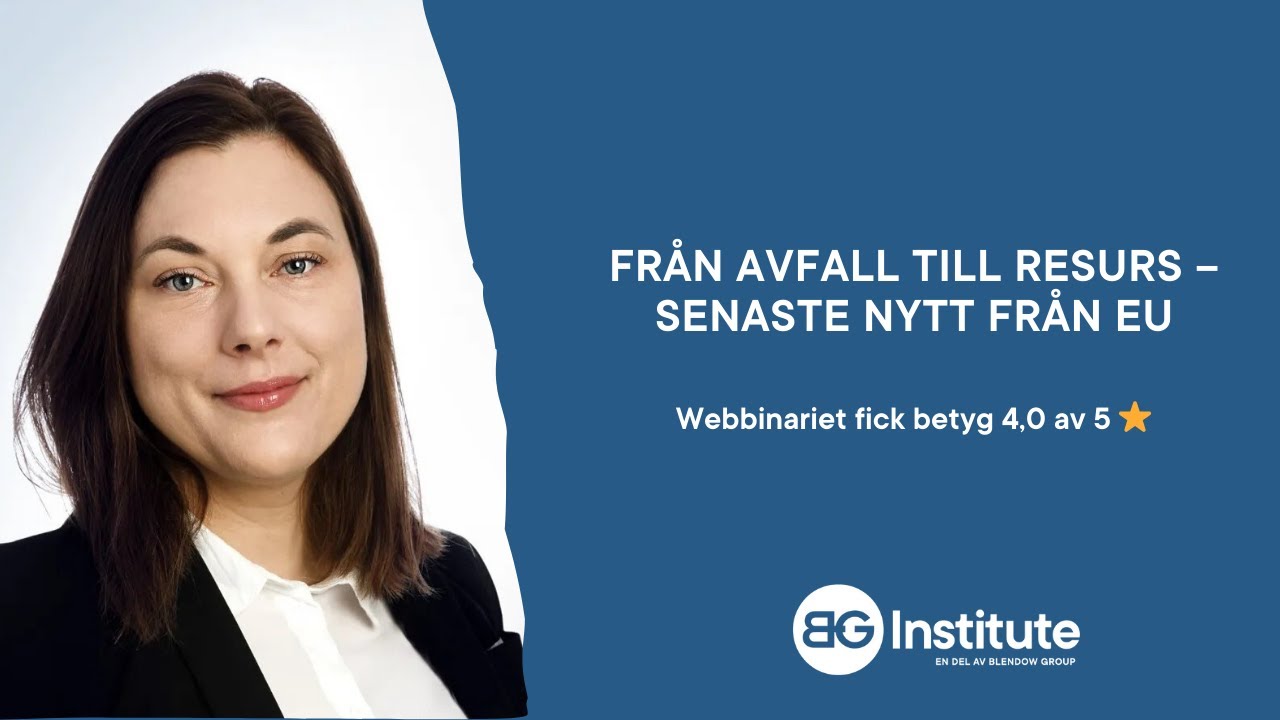 Från avfall till resurs – senaste nytt från EU