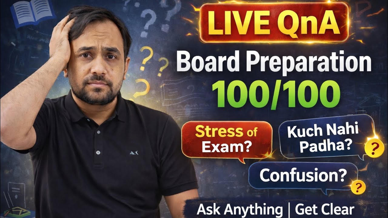 Live QnA for Board Preparation | Stress, Confusion? Get 100/100 Strategy