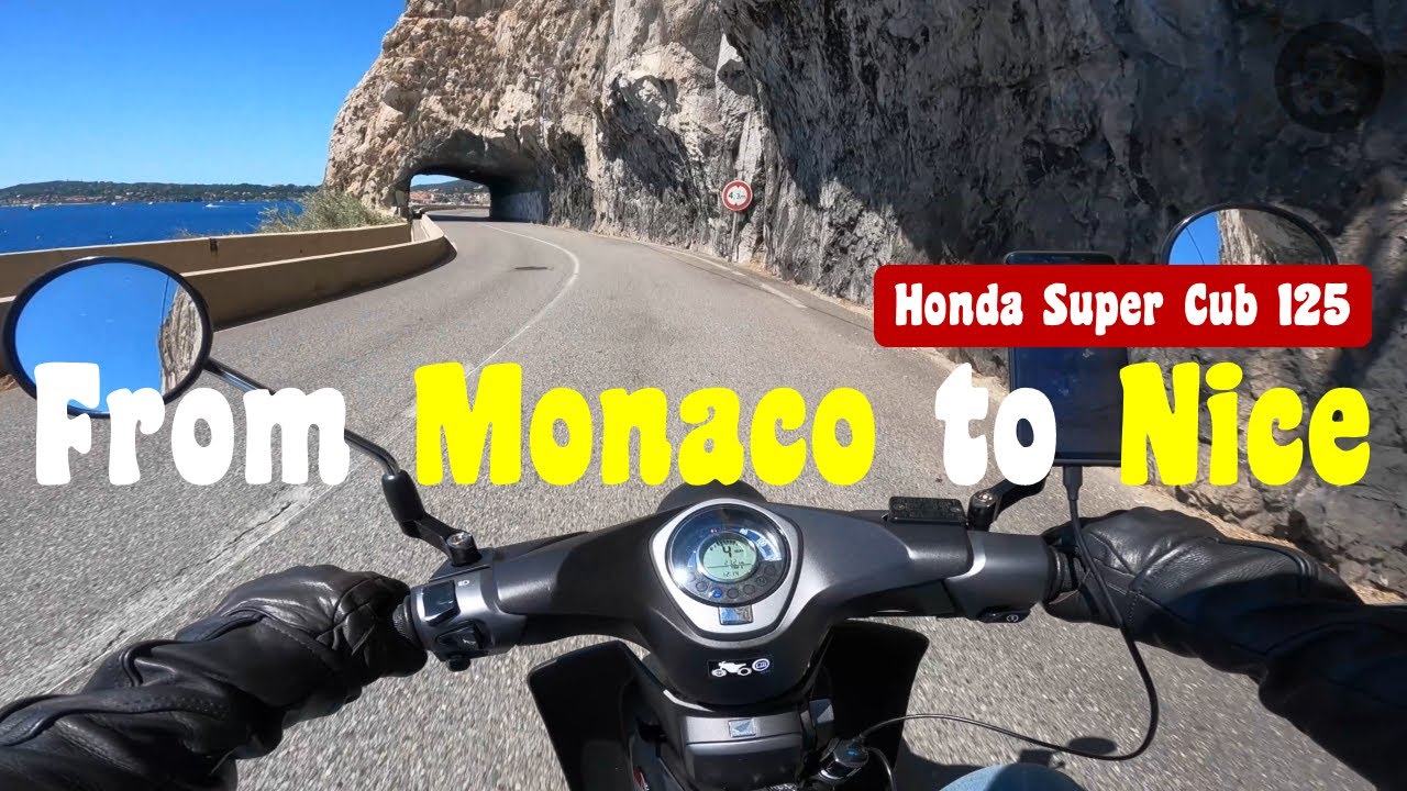 Honda Super Cub 125 - From Monaco to Nice (Cote d'Azur, France)