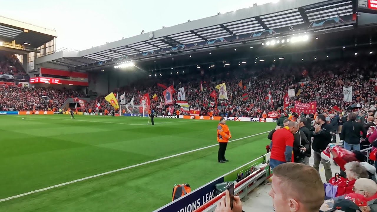 Amazing sound - Allez Allez Allez before Liverpool Villarreal CL Semi Final!