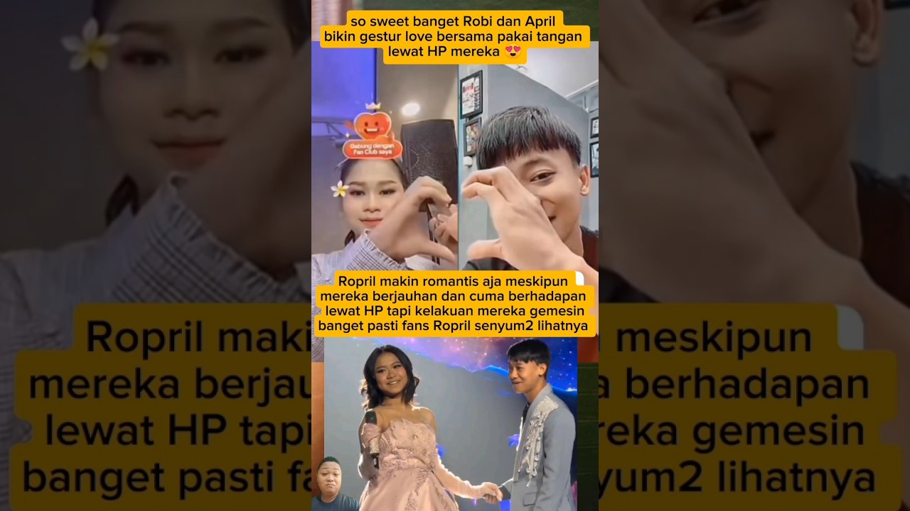 so sweet banget Robi dan April buat gestur love pakai tangan meskipun mereka berjauhan😍#short#video#