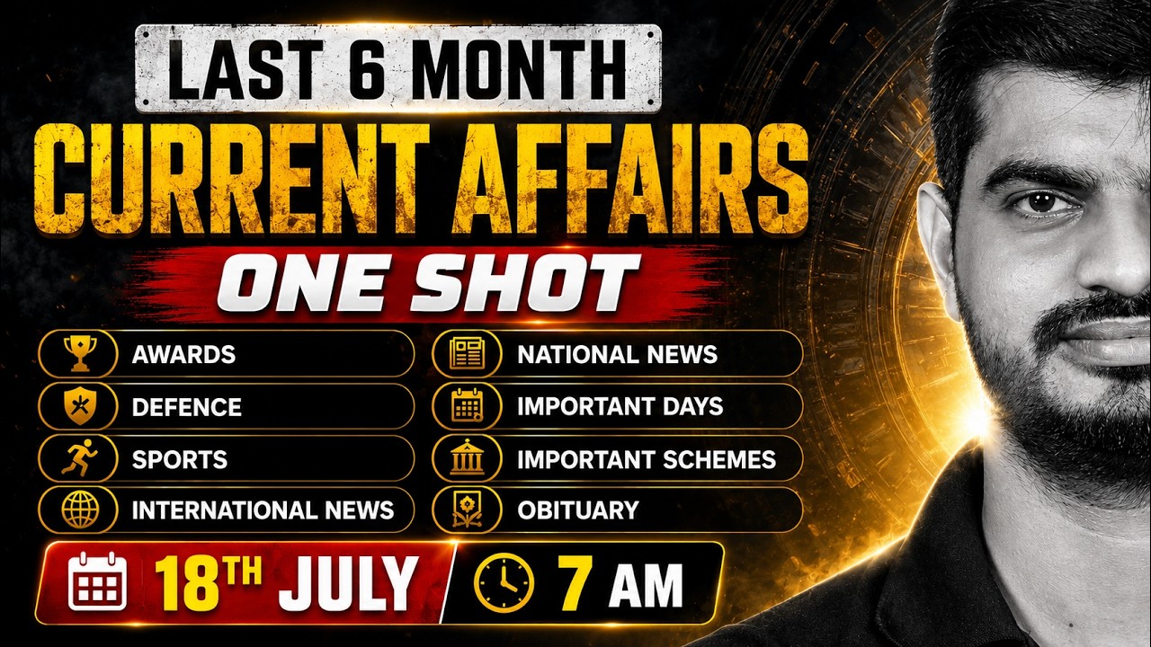 Last 6 Months Current Affairs 2026 | Current Affairs One Shot Class by By Bibhuti Sir