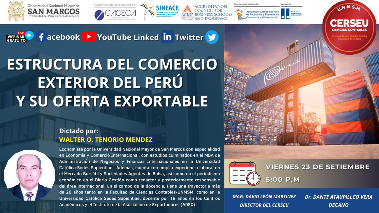 Estructura del comercio exterior del Perú  y su oferta exportable