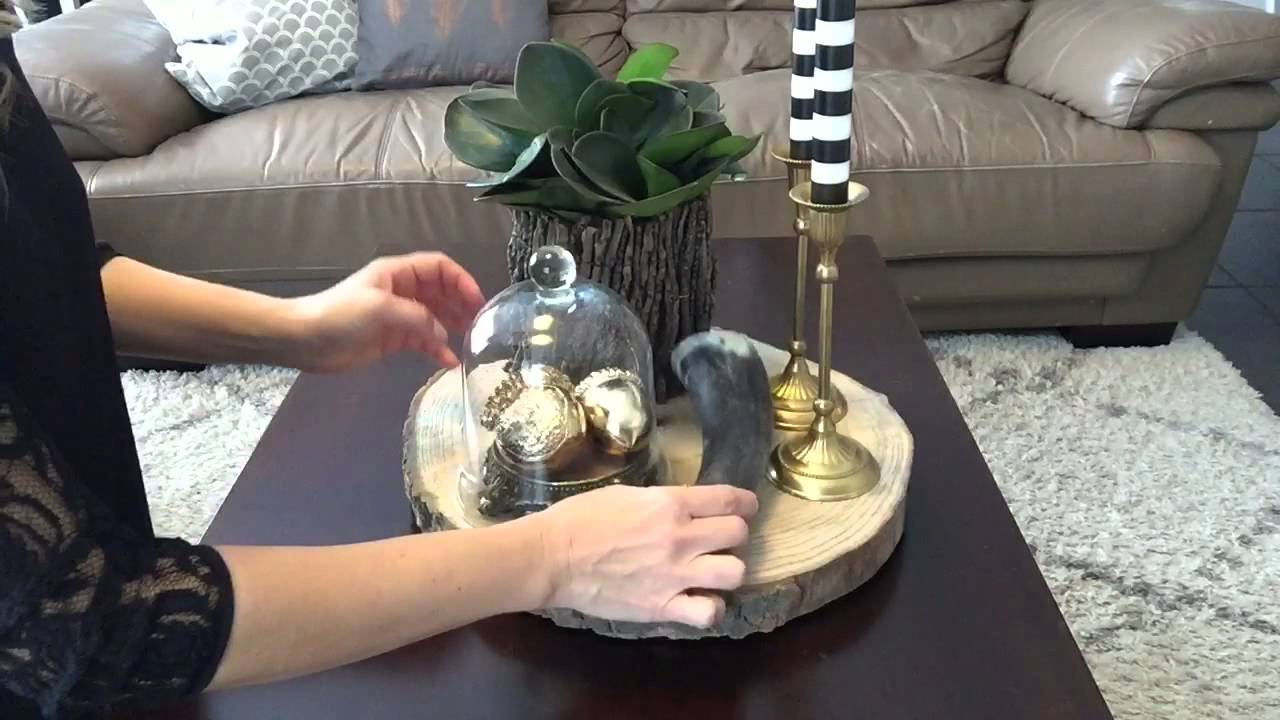 Decorando a mesa de centro pro outono- rústico