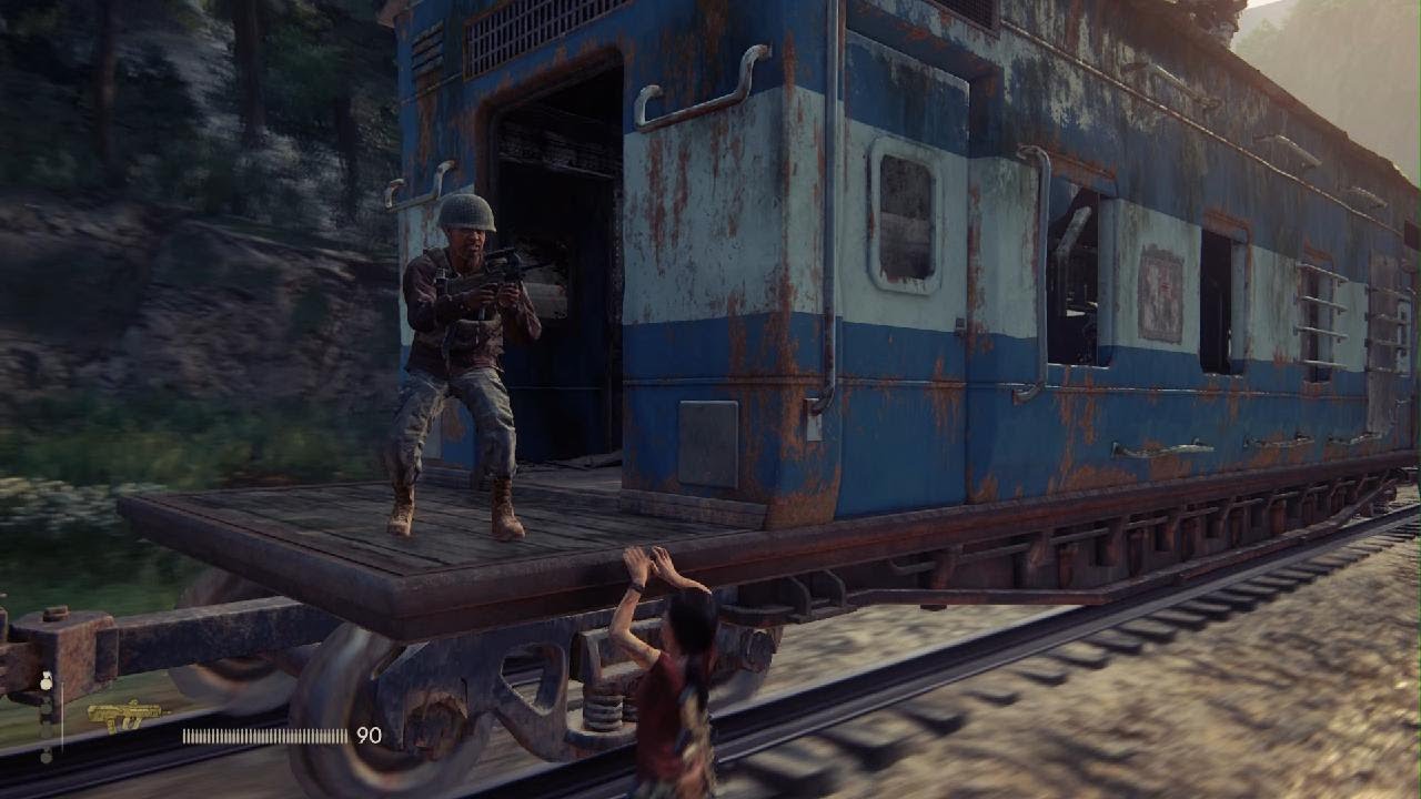 Uncharted: The Lost Legacy Train Ambush Encounter Stealth Gameplay