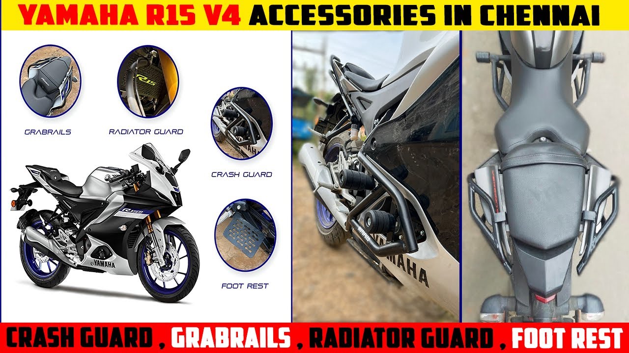 yamaha r15 v4 accessories tamil ||  Yamaha R15 V4 accessories in Chennai || Rider Machine