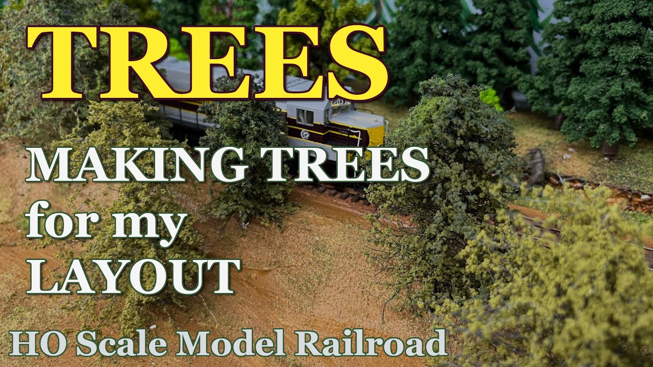 Making Trees for my HO Scale Model Railroad Layout. ACHB 1-43