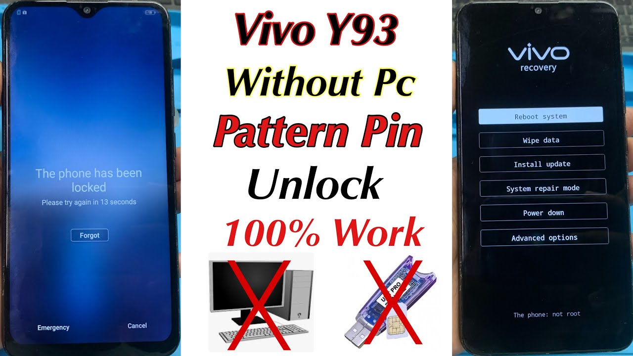 Vivo y93 pattern pin unlock | without pc unlock new method