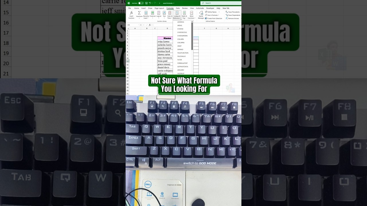 Describe Your Problem &ndash; Excel Finds the Formula for You! 😱 Just One Shortcut! #excel #tricks #tips