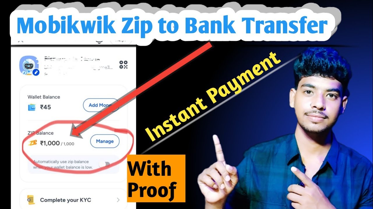Mobikwik Pay later to Bank account Transfer