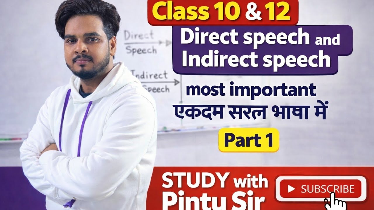 Direct & Indirect Speech Full Explanation | Class 10/12 English Grammar | आसान भाषा में | Part 1