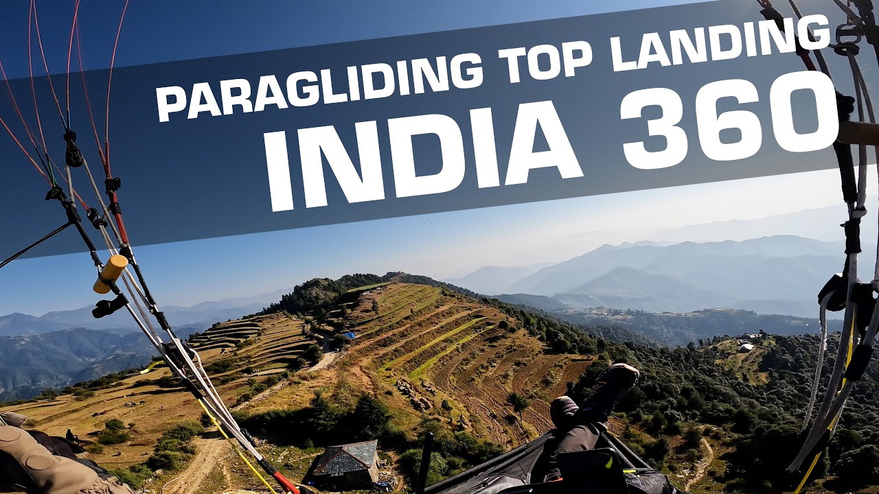 TOP LANDING A PARAGLIDER at 360, BIR INDIA