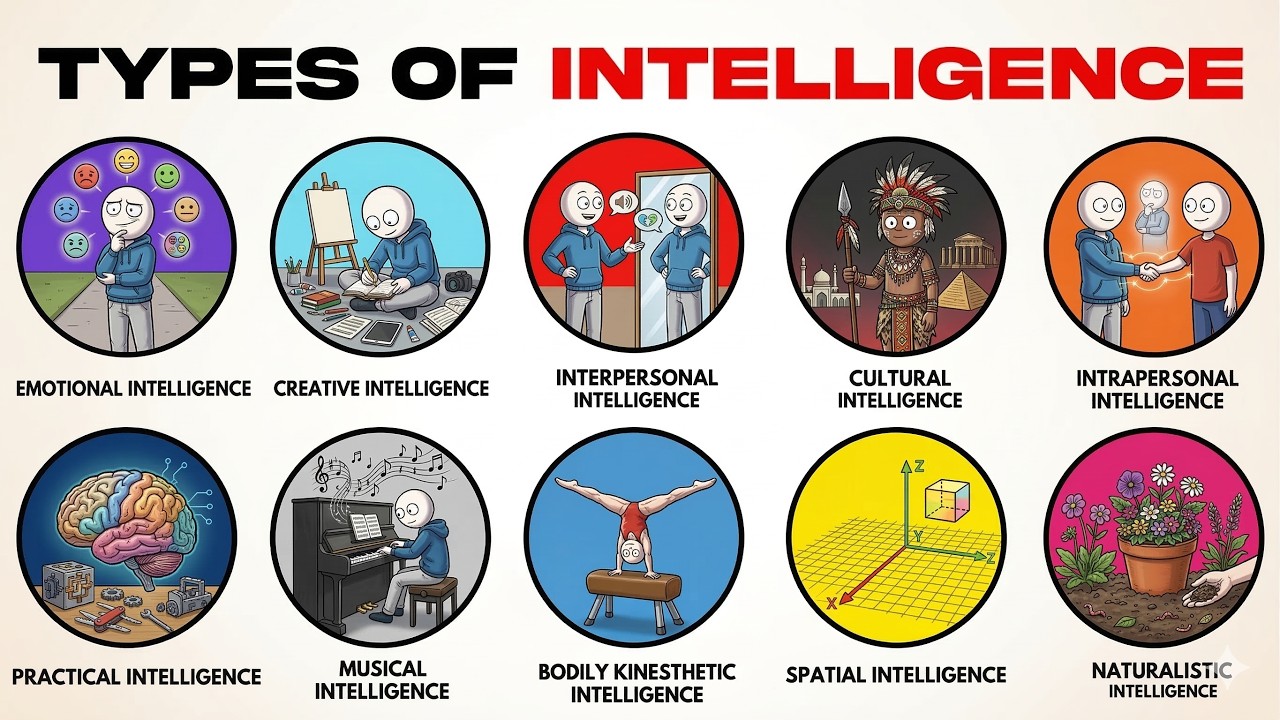 Every Type of Intelligence & How To Develop it Explained | Mr Poeo