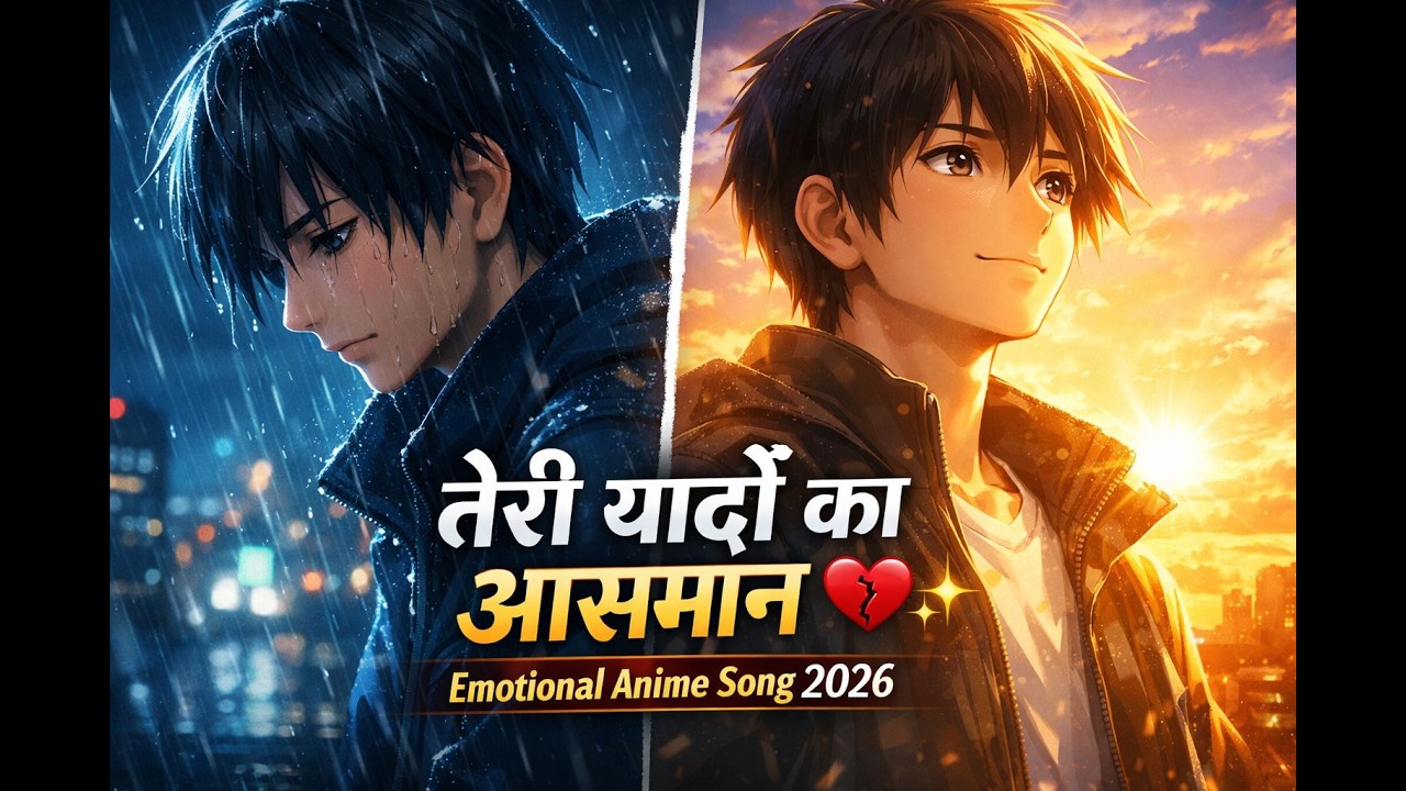 Teri Yaadon Ka Aasmaan 💔 | Hindi Emotional Romantic Anime Song | Heart Touching Love Song 2026