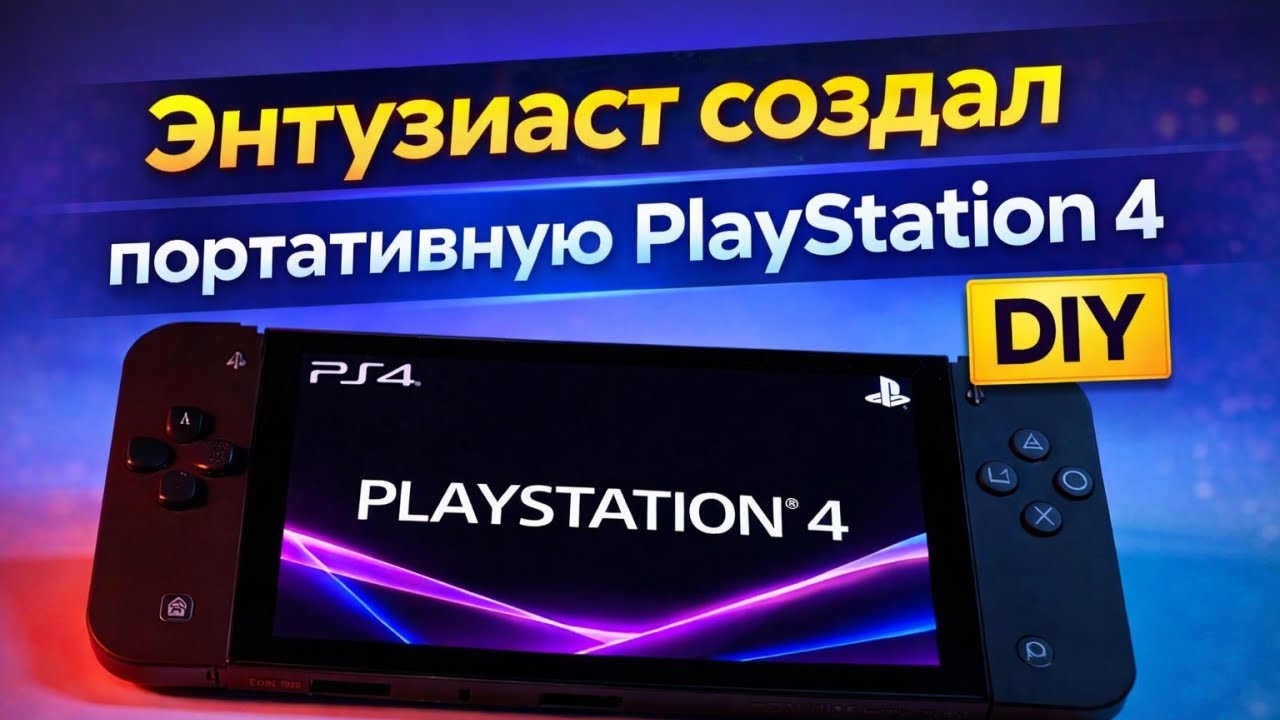 Энтузиаст создал портативную PlayStation 4 | DYI