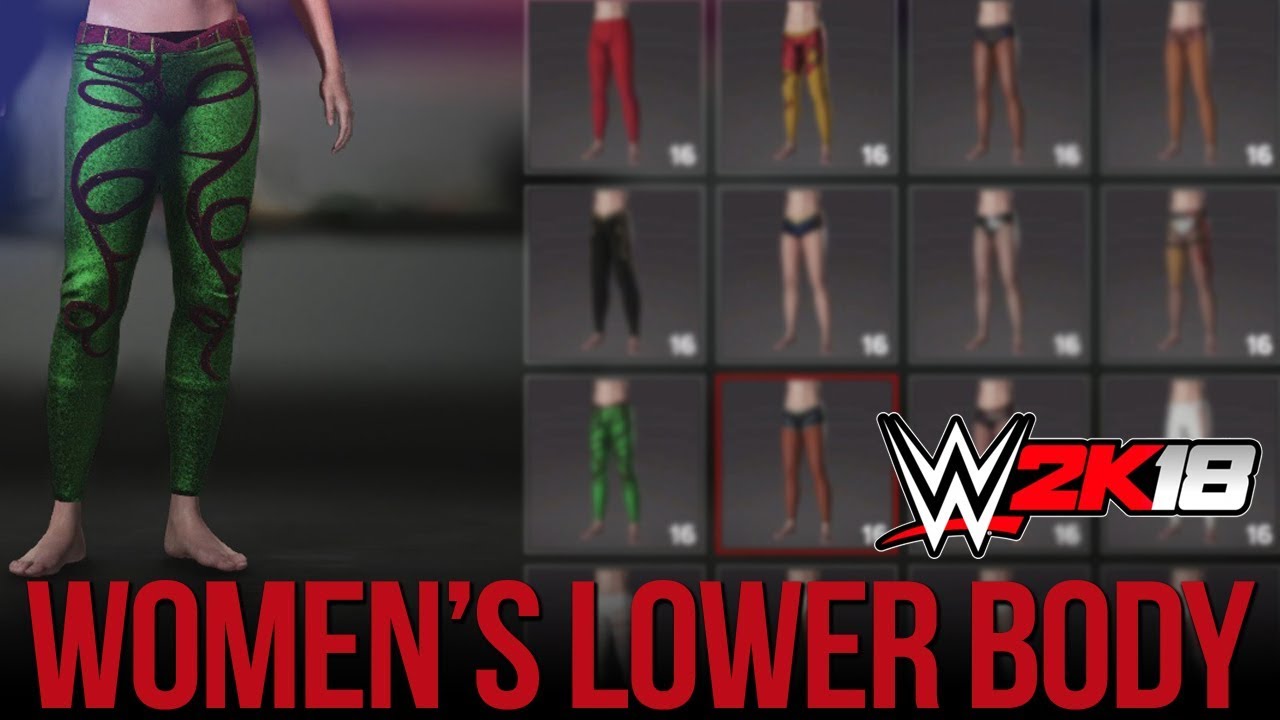 WWE 2K18 Women's Creation Suite: Lower Body Gear