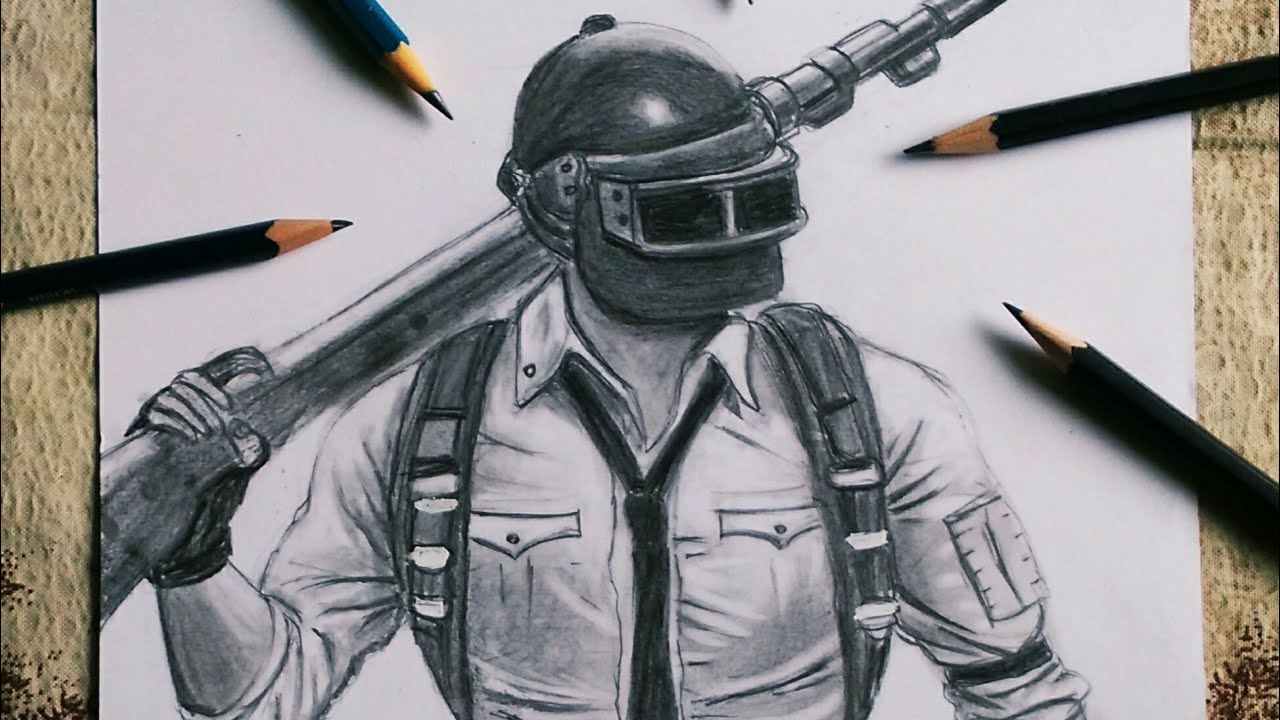 Pubg player drawing |pubg Drawing