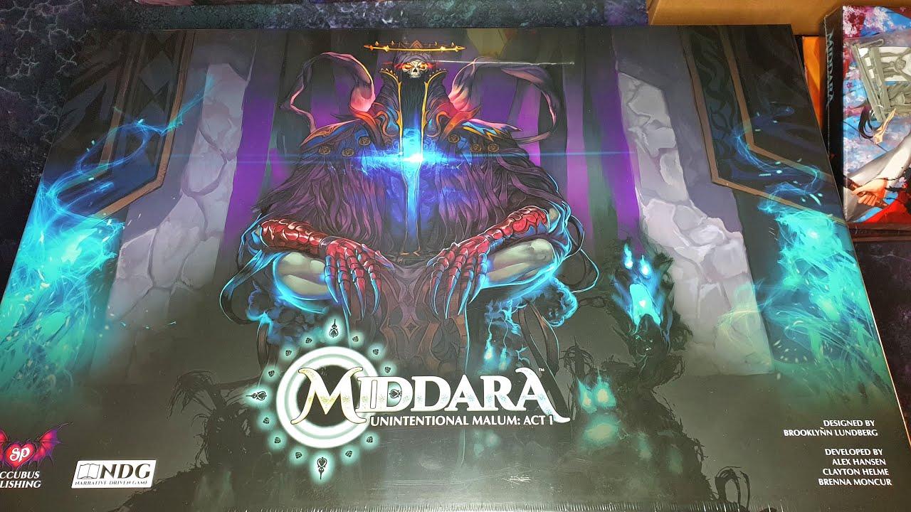 Unboxing Brettspiel - Middara Kickstarter - Unintentional Malum Act 1 - DoffazukisDeckbauDungeon