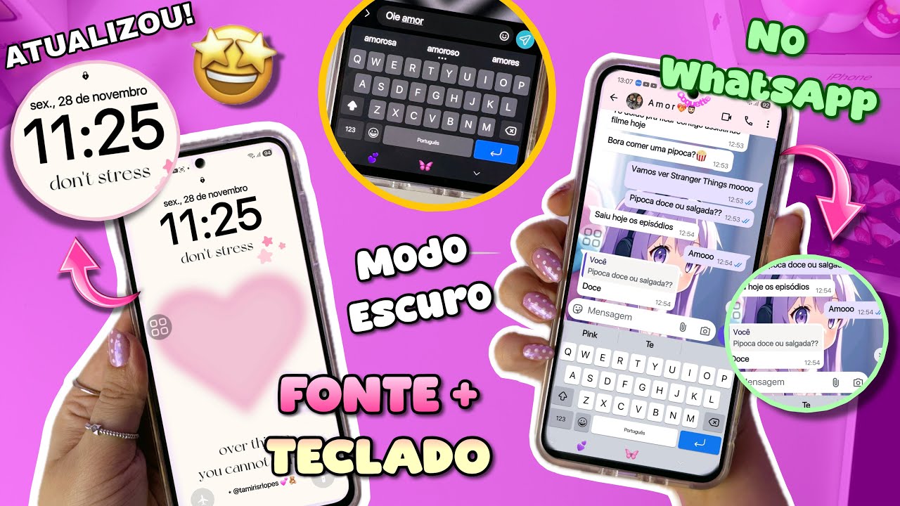 🤩 ATUALIZOU! COMO TER A FONTE DO iPHONE COM ONE UI 8 + TECLADO iOS NO ANDROID
