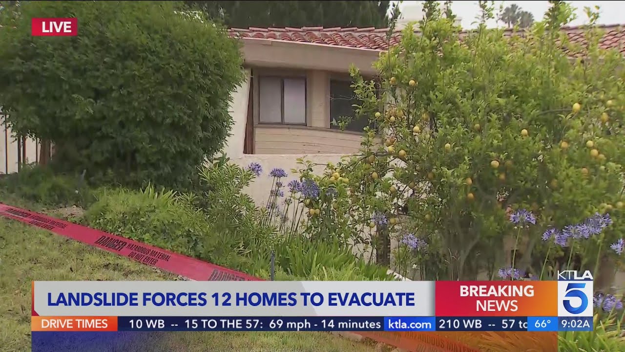 Landslide forces 12 homes to evacuate in Rolling Hills Estates