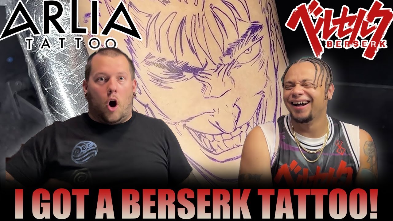 I GOT A BERSERK TATTOO! - FT @FINDYOURSMILE ARLIA TATTOO: ANIME SLEEVE COMPLETION!