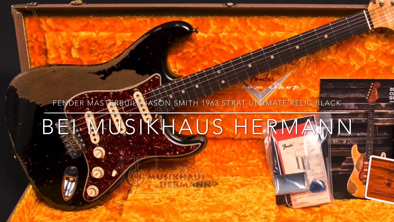 Fender Masterbuilt Jason Smith 1963 Strat Ultimate Relic Black - Pictures and Specs