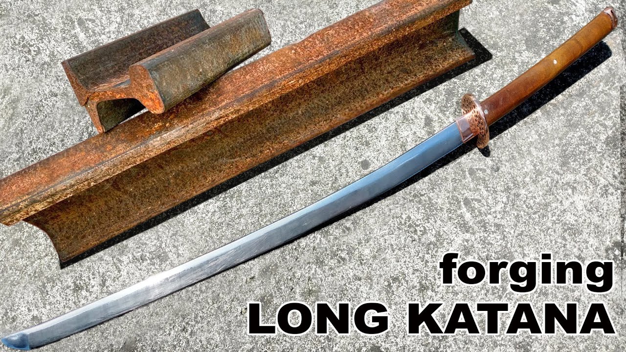 Making a KATANA Out of Rusted Railway - Sword Making