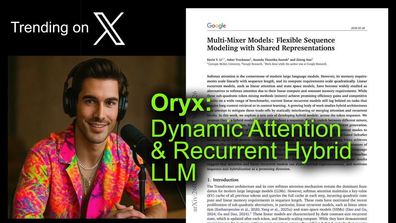 Oryx: Dynamic Attention & Recurrent Hybrid LLM
