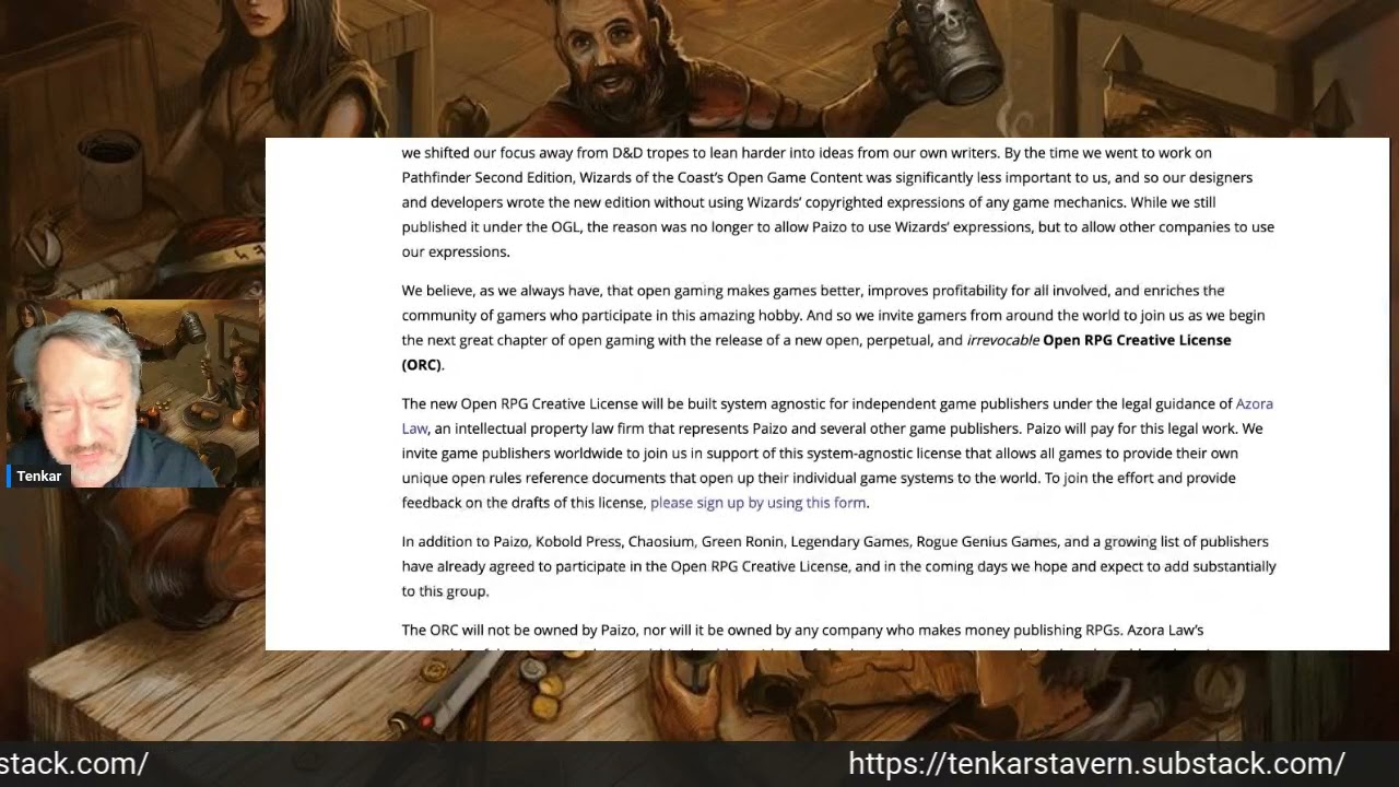 OGL 1.1 - Paizo Announces 