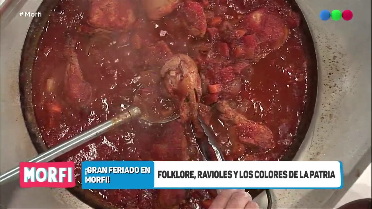 Ravioles con estofado de pollo - Morfi