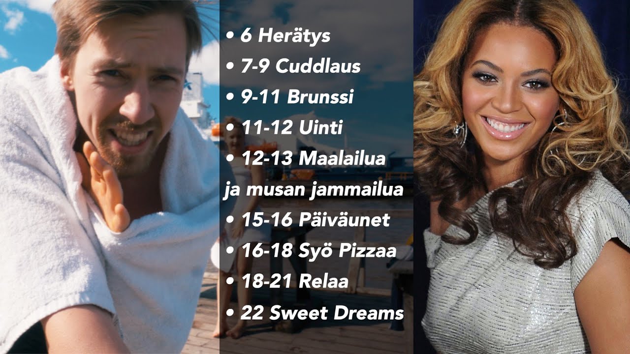 Elin vapaapäivän kuten Beyoncé
