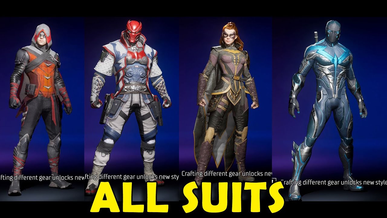 Gotham Knights All Suits (Outfits) Showcase - All Characters