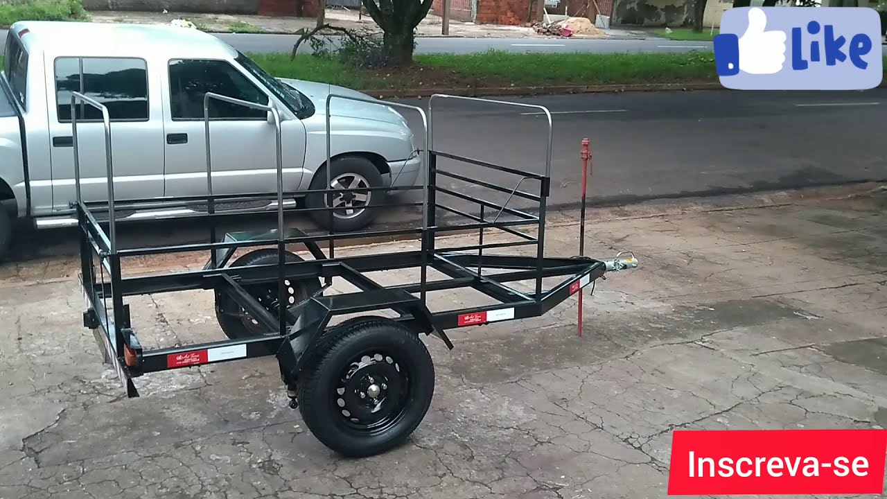 carretinha reboque modelo fazendinha  1,90x1,15 com arcos para lona