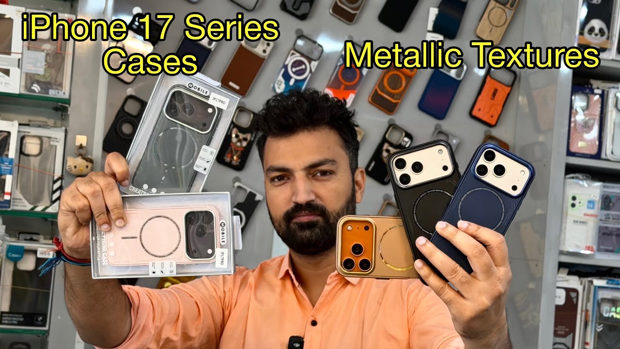 Premium Metallic Textured Case with Magsafe Compatible in iPhone 17 Series
