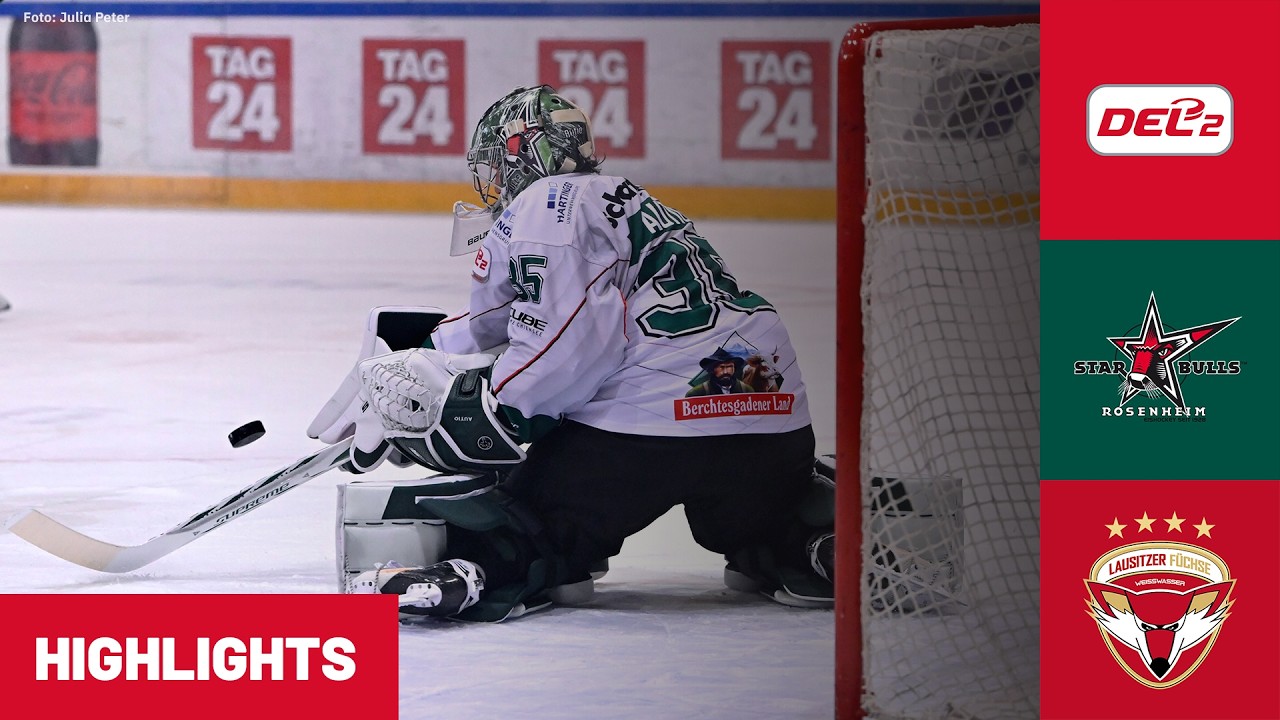 DEL2: Starbulls Rosenheim vs. Lausitzer Füchse | Highlights